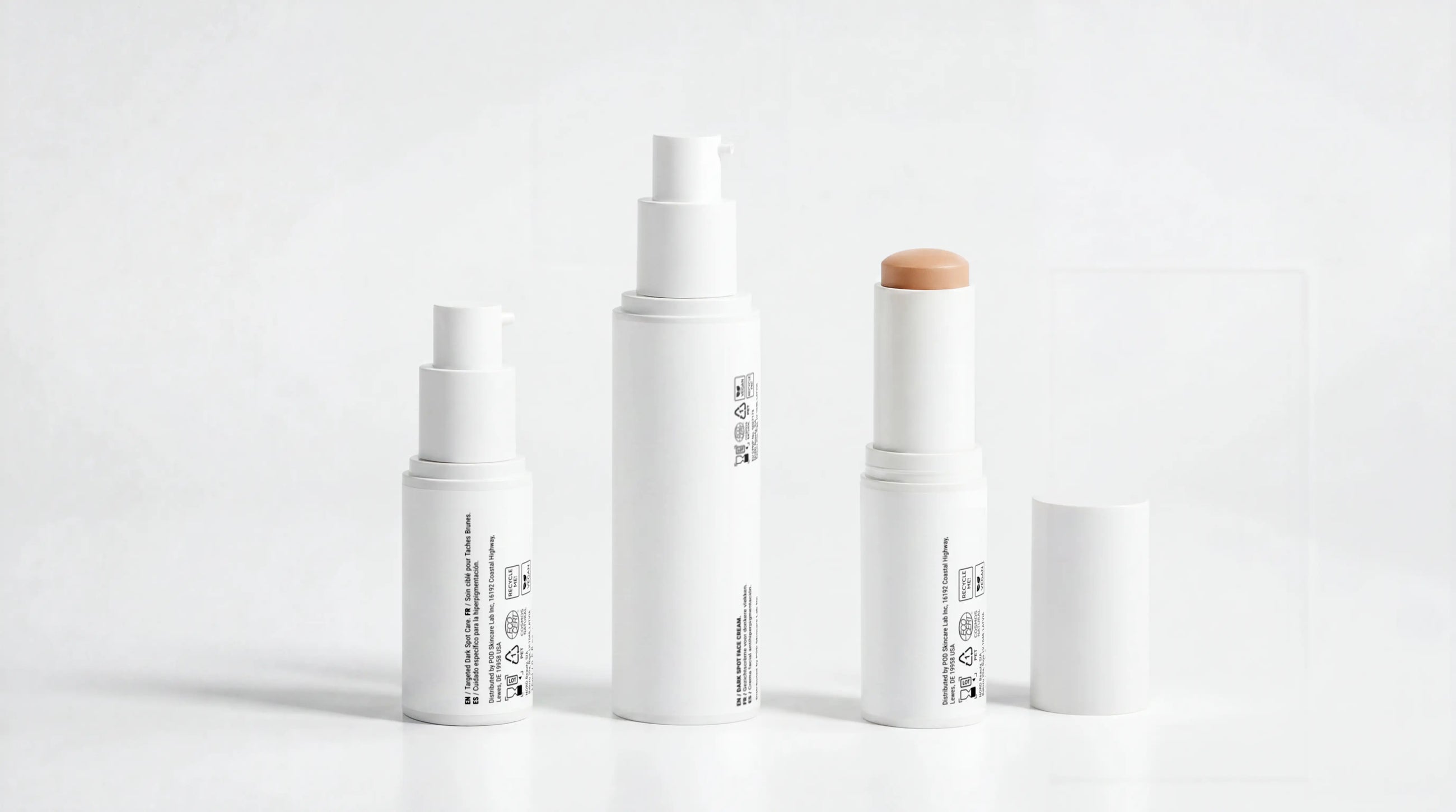 ARNEUX BALANCE organic dark spot routine, CORRECT, EVEN and BLEND on white background, COSMOS certified