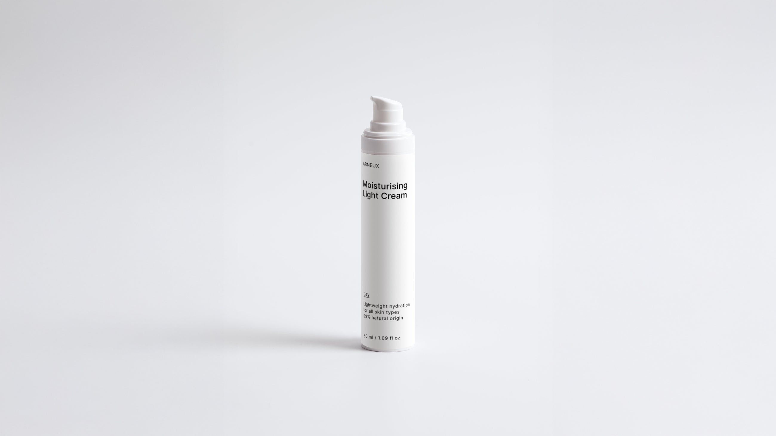 Arneux DAY moisturizing light cream pump bottle, front label on white background