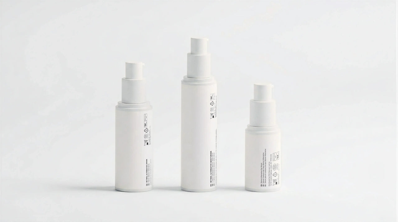 ARNEUX AGELESS organic anti-aging skincare routine, GLOW, RENEW and FOCUS on white background
