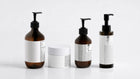 ARNEUX ELEVATE complete organic body care set, LATHER, REFINE, HYDRATE and NOURISH on white background