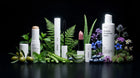 ARNEUX READY organic makeup routine with botanical ingredients on dark background, COSMOS certified