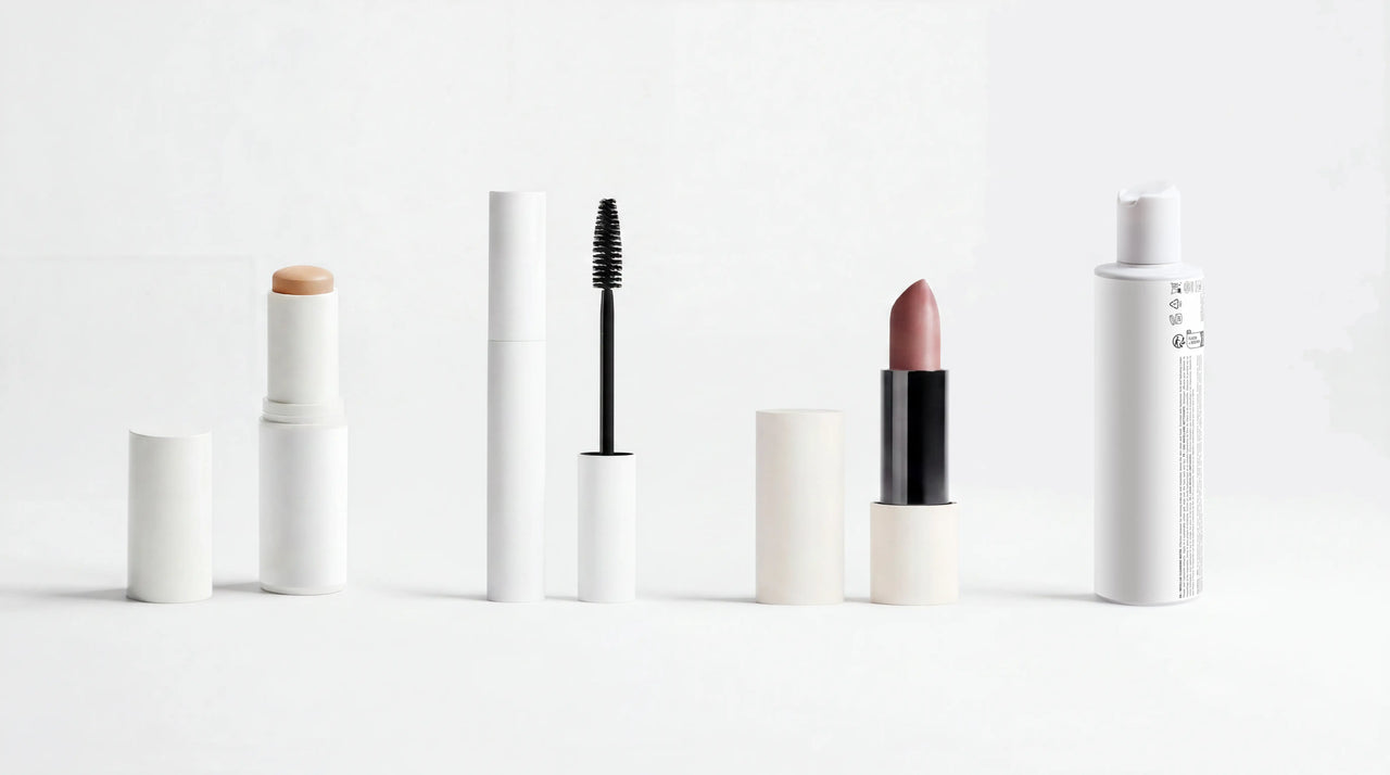 ARNEUX READY organic makeup routine, BLEND CC cream, DEFINE mascara, MATTE lipstick and BARE micellar water