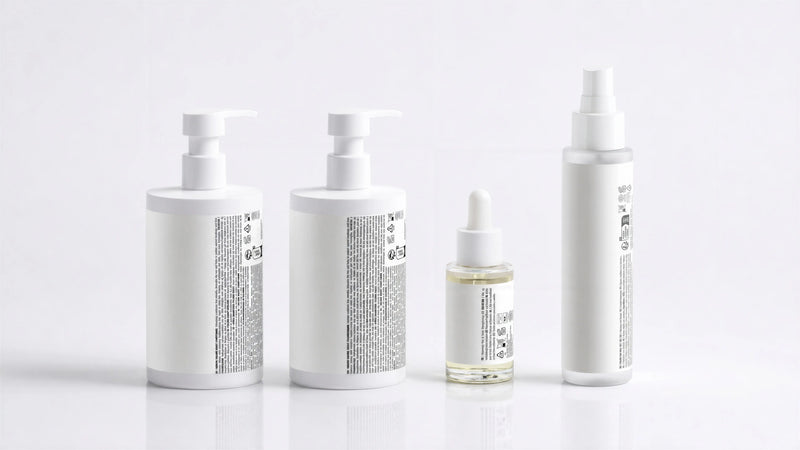 Complete ARNEUX RESTORE organic keratin hair routine, four full-size products on white background