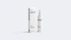 CALM blemish care moisturizer bottle and box packaging set on grey background