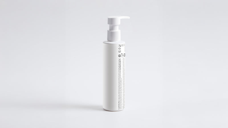 CARE baby body lotion pump bottle back label and side view on white background