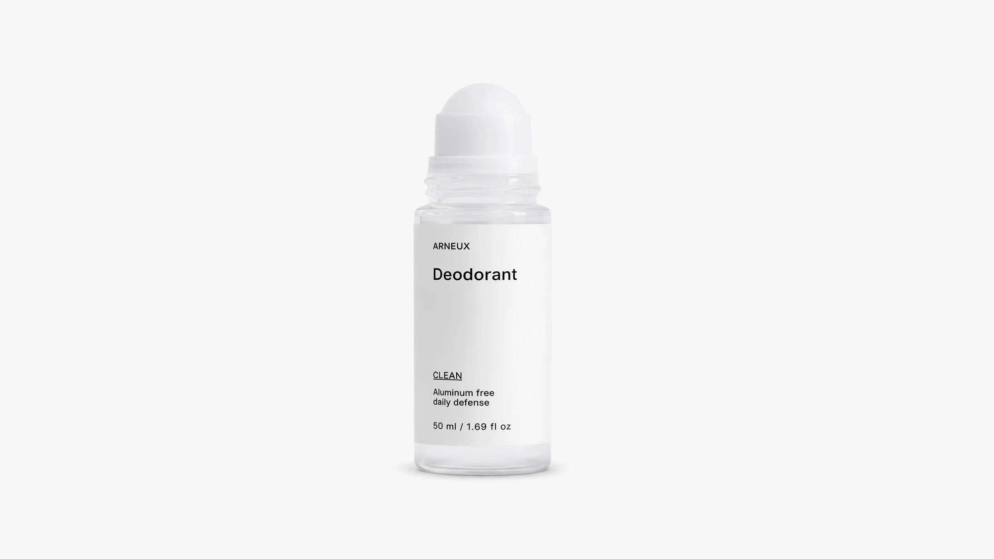 ARNEUX natural deodorant in a clean white studio setting