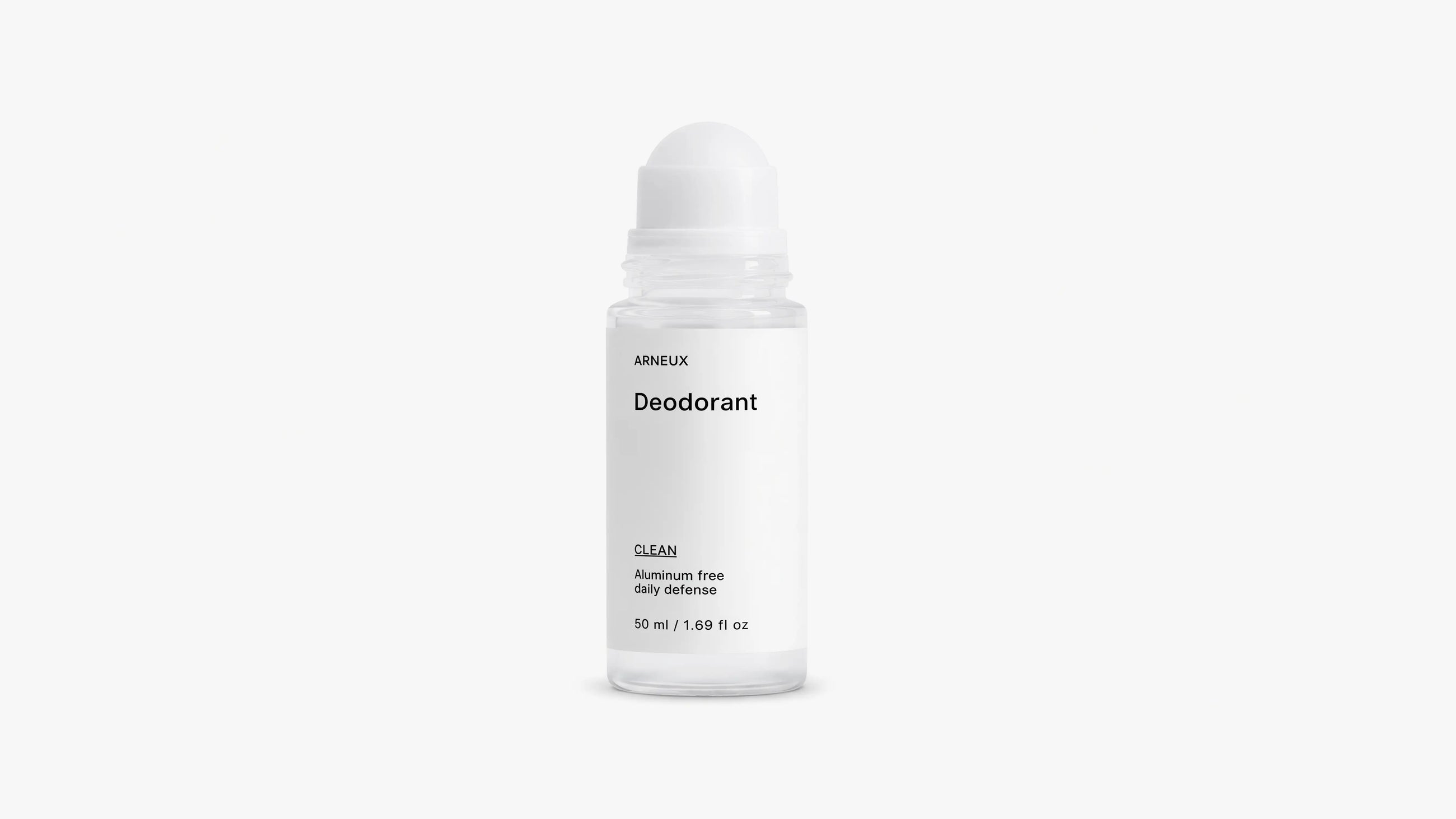 ARNEUX natural deodorant in a clean white studio setting