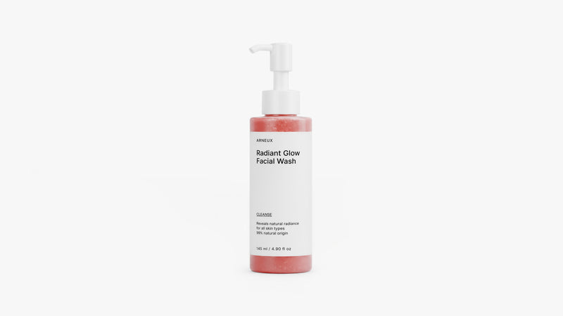 ARNEUX CLEANSE facial wash bottle with a grey background