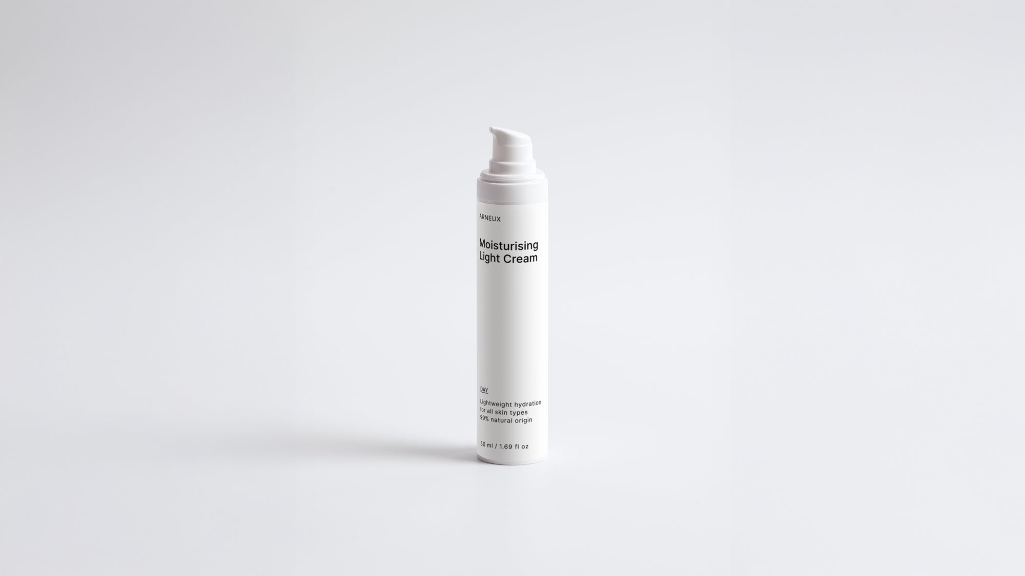 Arneux DAY moisturizing light cream pump bottle, front label on white background