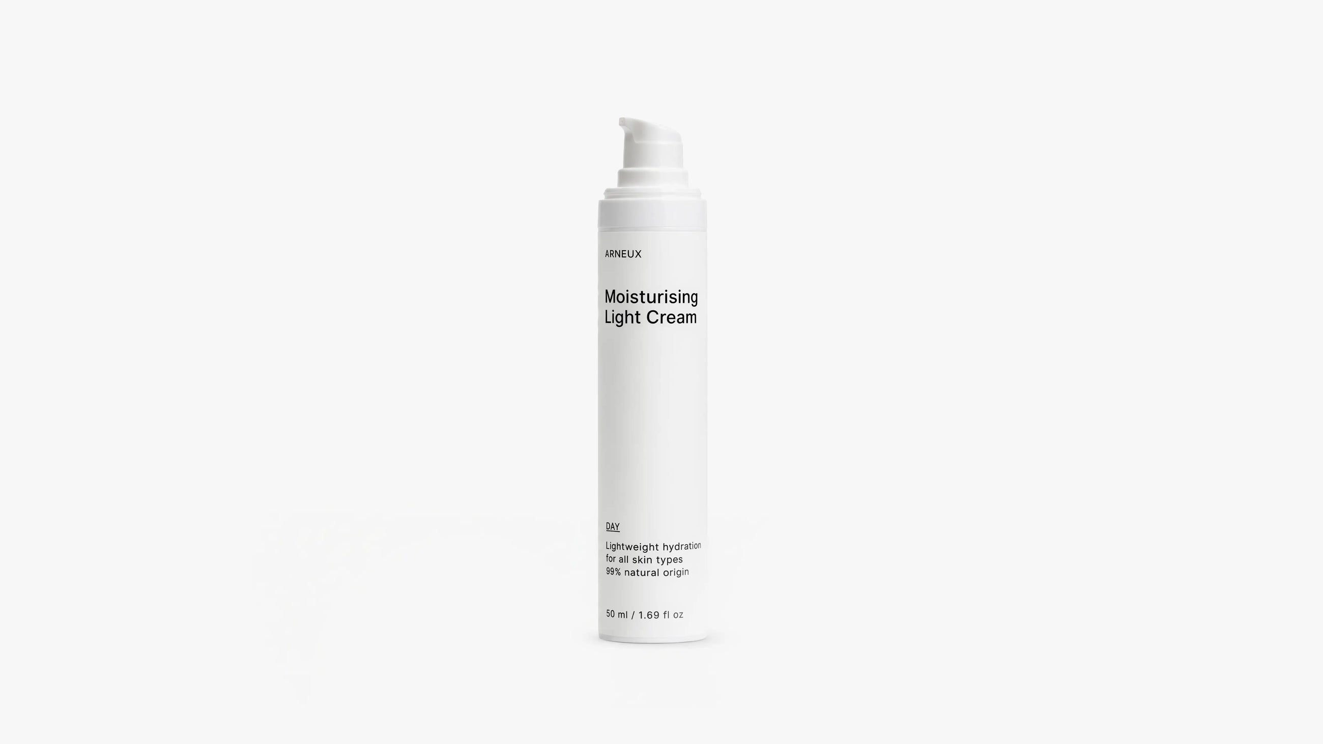 Arneux DAY moisturizing light cream pump bottle, front label on white background