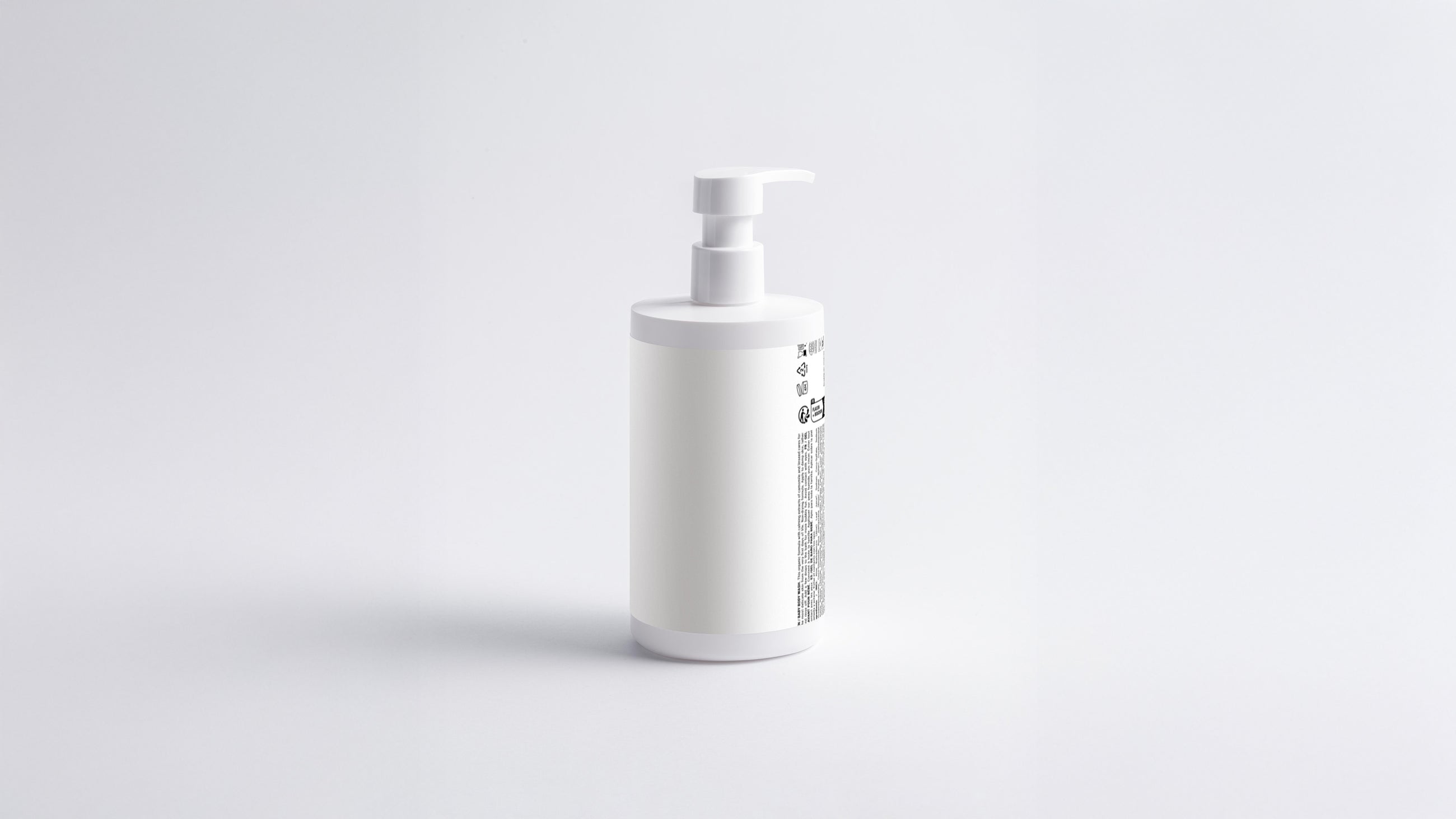 DELICATE gentle baby wash bottle back label and side view on white background