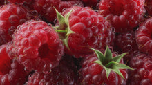 Close-up of glistening fresh raspberries, antioxidant botanical ingredient in biphasic makeup remover