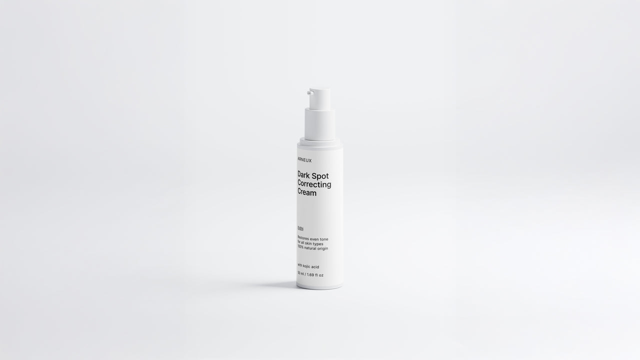 Arneux EVEN dark spot correcting cream pump bottle, front label on white background