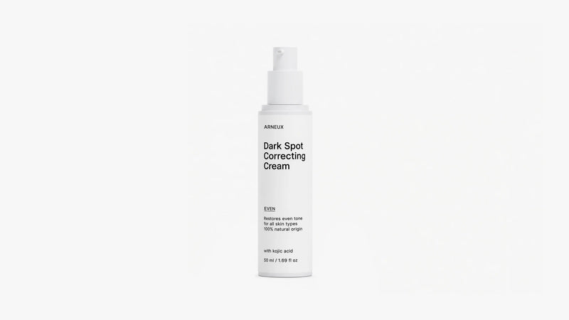 Arneux EVEN dark spot correcting cream pump bottle, front label on white background
