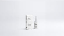 FOCUS retinol alternative eye serum bottle and box packaging set on grey background