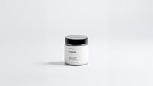 Arneux LAVENDER travel candle glass jar with black lid, calming soy wax candle front view on grey background