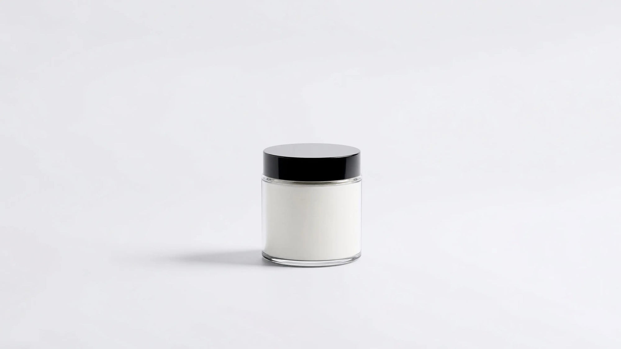 MOSS travel candle glass jar back label and side view, hand-poured natural soy wax cotton wick