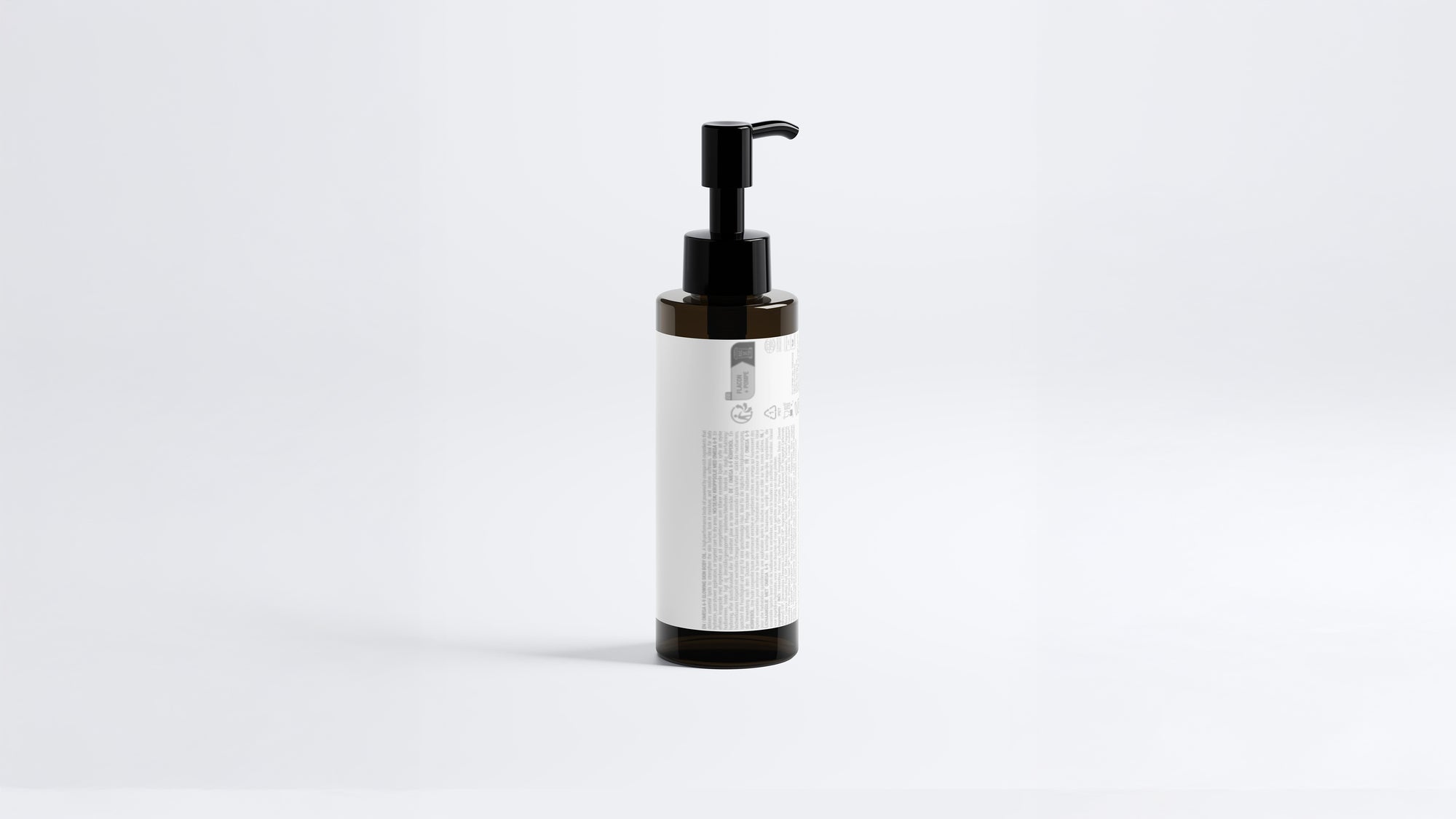 NOURISH omega 6-9 body oil bottle back label and side view on white background