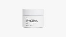 Arneux REFINE icelandic volcano face and body scrub white jar, front label on white background