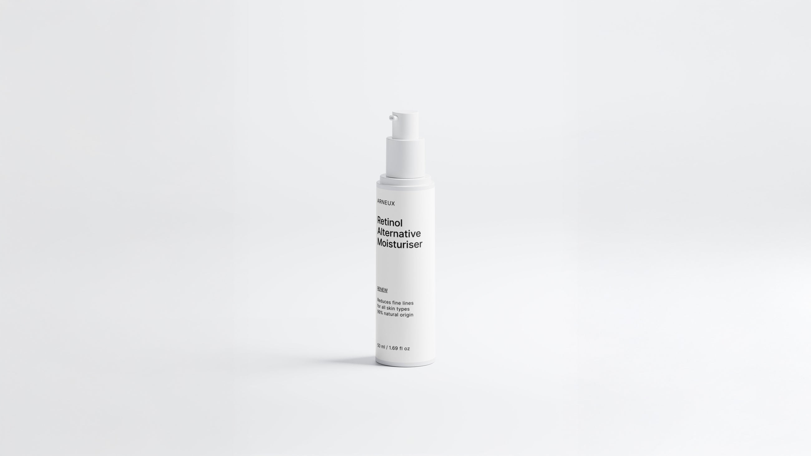 Arneux RENEW retinol alternative moisturizer pump bottle, front label on white background