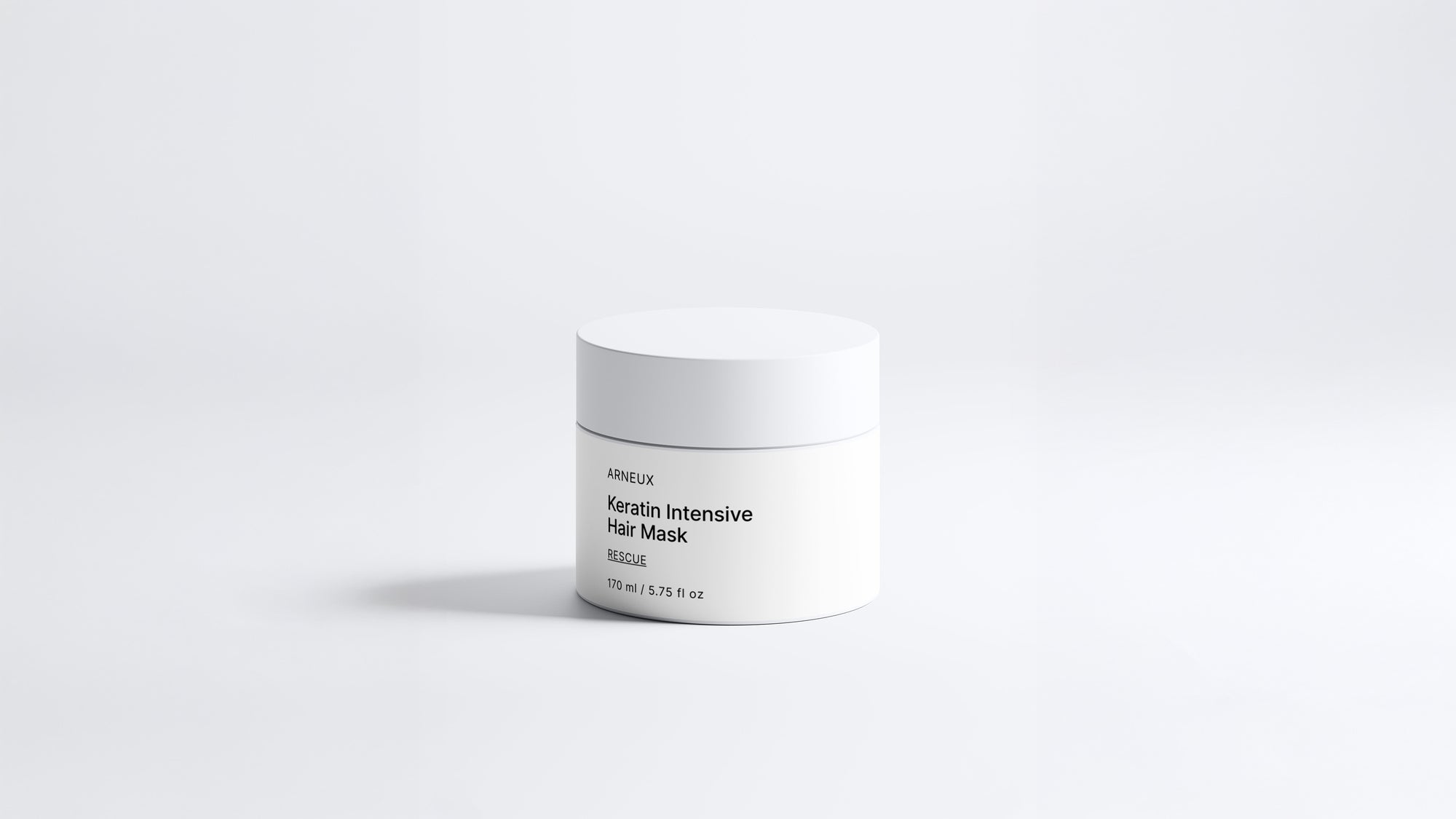 Arneux RESCUE keratin intensive hair mask white jar, front label on white background