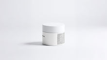 RESET deep cleanse hair scrub jar side view showing back label text on grey background