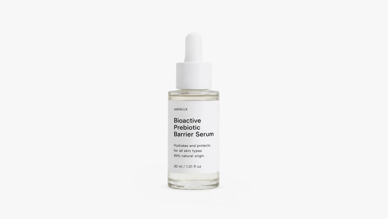 Arneux SHIELD bioactive prebiotic barrier serum dropper bottle, front label on white background