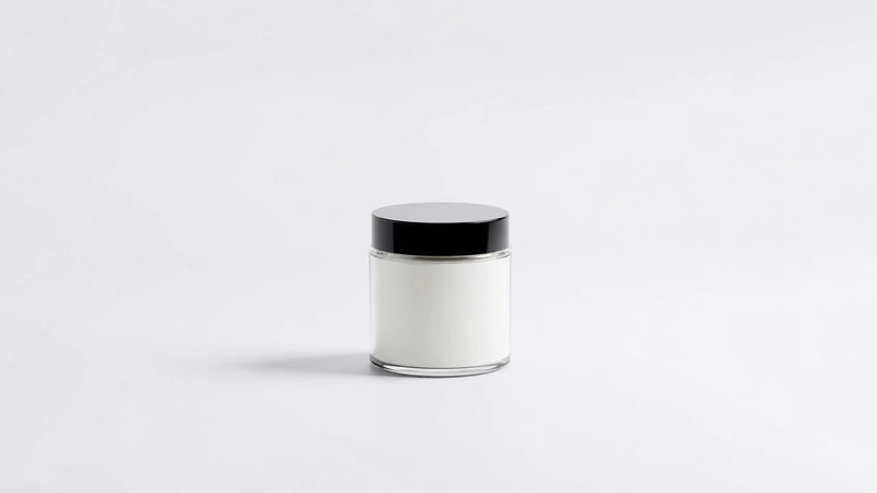 WILD FLOWER travel candle glass jar back label and side view, hand-poured natural soy wax cotton wick